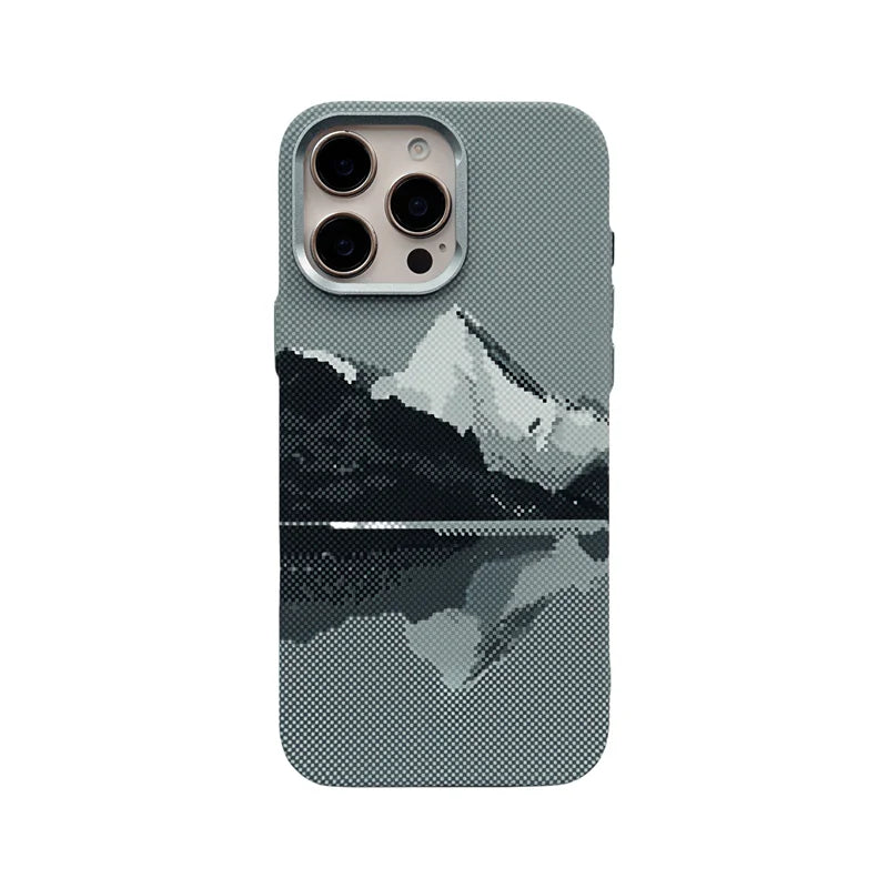 Carbon Fiber Pixel Relief MagSafe Case for iPhone 16 Pro / iPhone 16 Pro Max