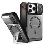 Shockproof Armor MagSafe Case with Flip Camera Protection and Stand for iPhone 17 Series
