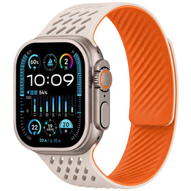 Breathable Silicone Band with Magnetic Closure for Apple Watch