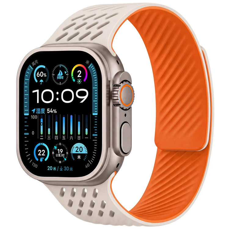 Breathable Silicone Band with Magnetic Closure for Apple Watch