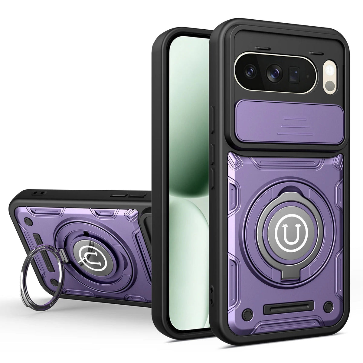 360° Rotating Metal Ring Holder Case for Google Pixel 10 Pro XL