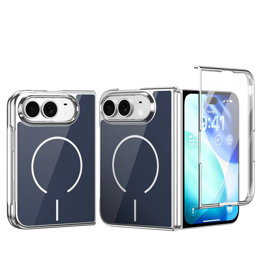 Tempered Glass Screen Protector Case with MagSafe Compatibility for iPhone Duo