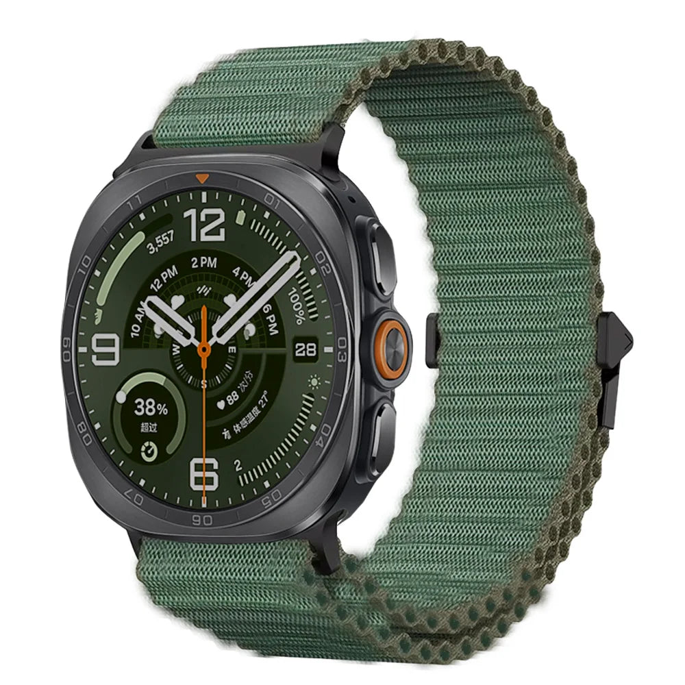 Woven Nylon Loop Strap with Quick-Release Pins for Samsung Galaxy Watch Ultra 2