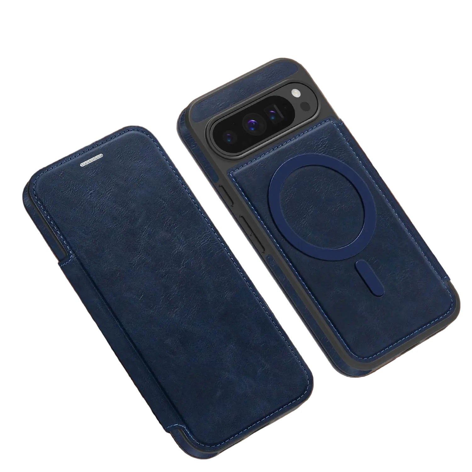 Google Pixel 10 Series Magnetic Leather Flip Case with Card Slot