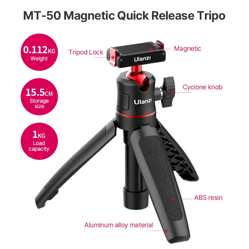 Ulanzi MT-50 Extendable Magnetic Tripod for DJI Osmo Action 4