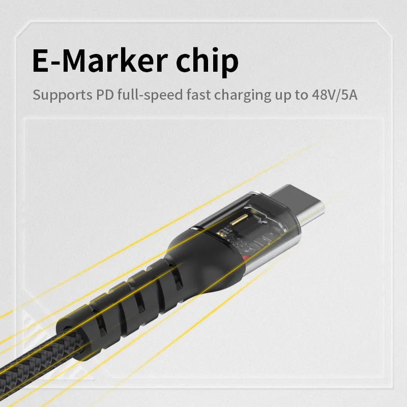 SHARGE E-Maker 240W USB-C Cable with Fast Charging and High-Speed Data Transfer