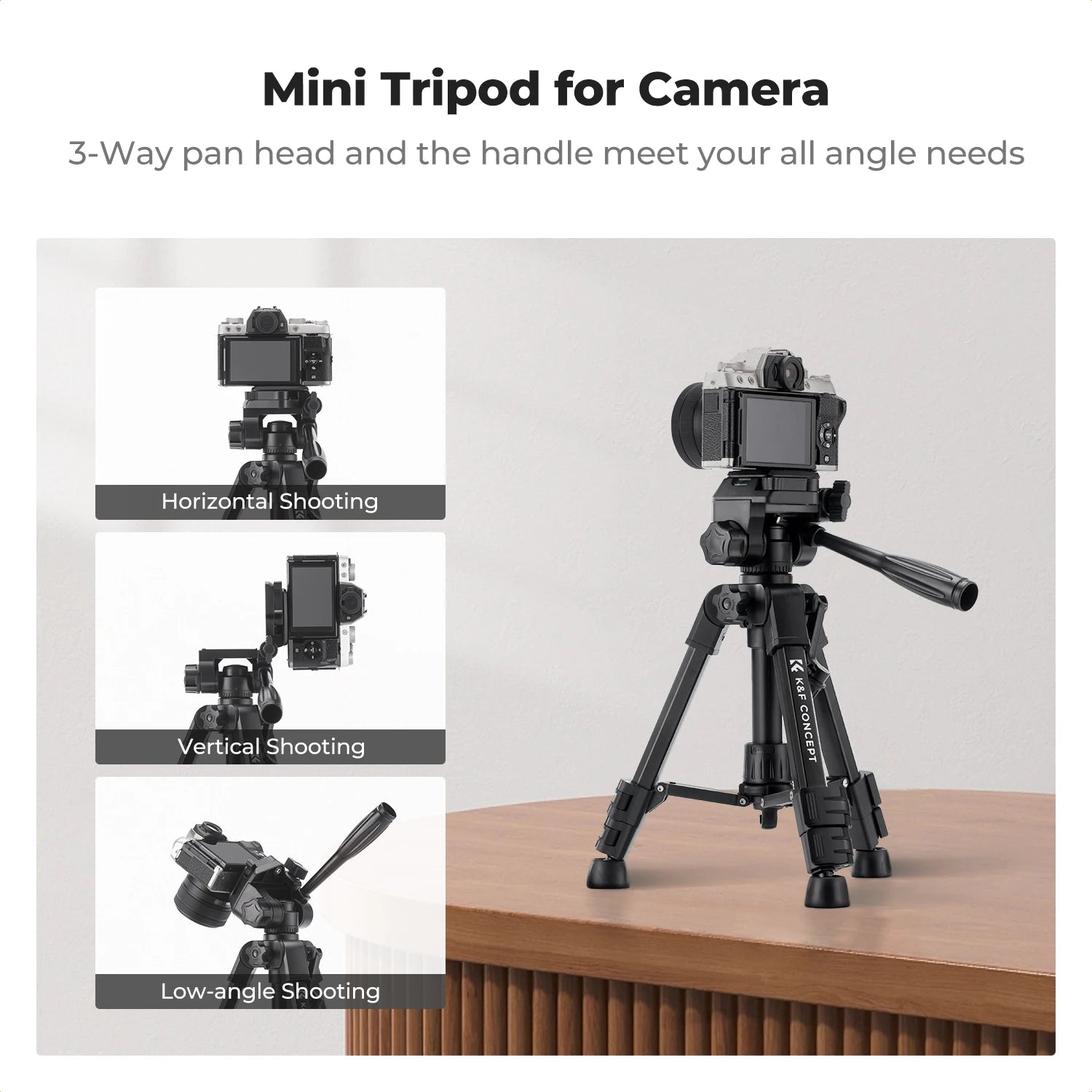 K&F Concept Compact Desk Tripod with Remote