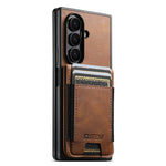 Samsung Galaxy Z Fold 7 Leather Wallet Case with Card Slot and Kickstand