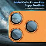 iPhone 17 Series Camera Lens Metal Cover with Protective Glass