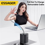 Essager 65W GaN Charger with Built-in Retractable Cable