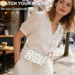 Quilted Floral Crossbody Wallet Case with Shoulder Strap for Google Pixel 10 Series