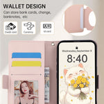 Leather Flip Case with Makeup Mirror for Google Pixel 9 Series