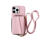 Zipper Crossbody Leather Wallet Case with Card Slots for iPhone 15 Series