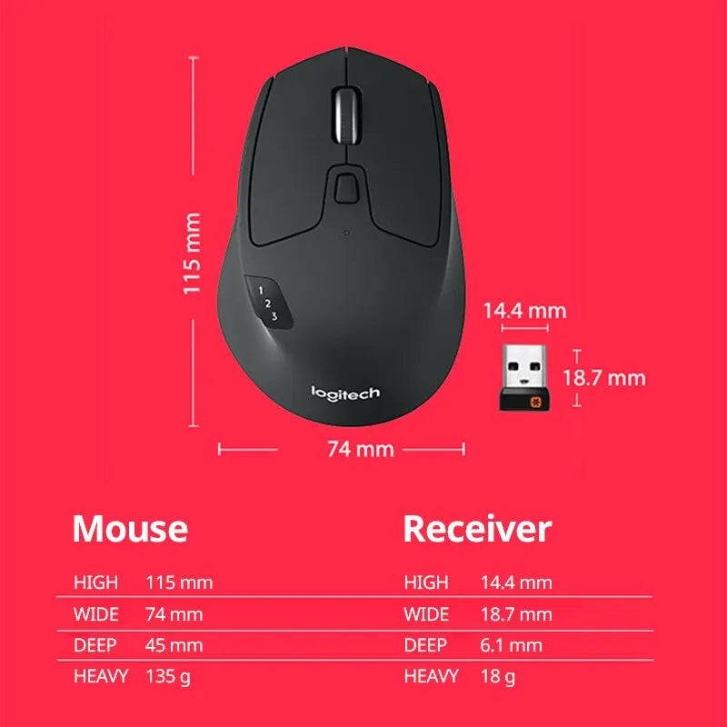 Logitech M720 Dual Connectivity Wireless Mouse