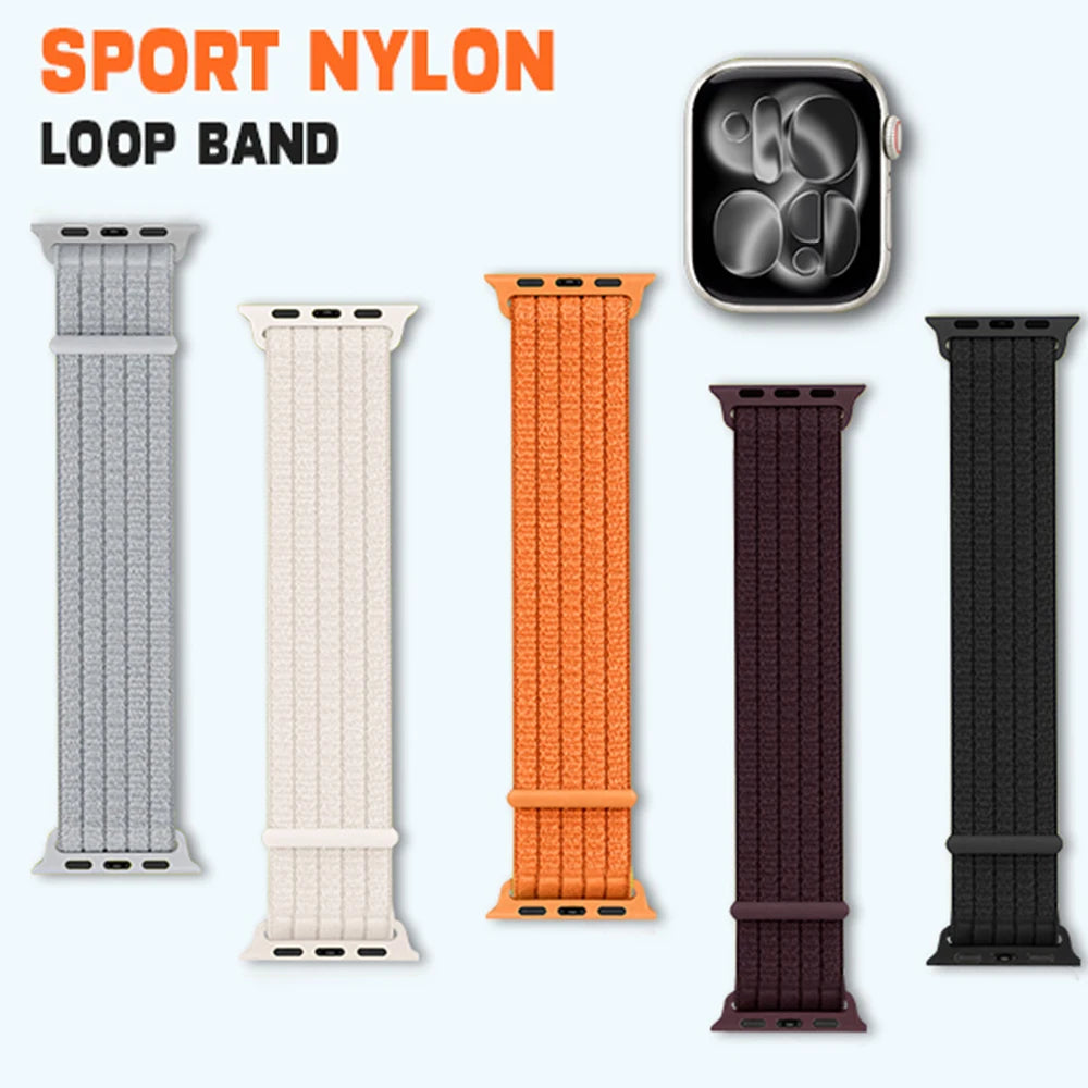 Breathable Hollow-Out Nylon Loop Band for Apple Watch