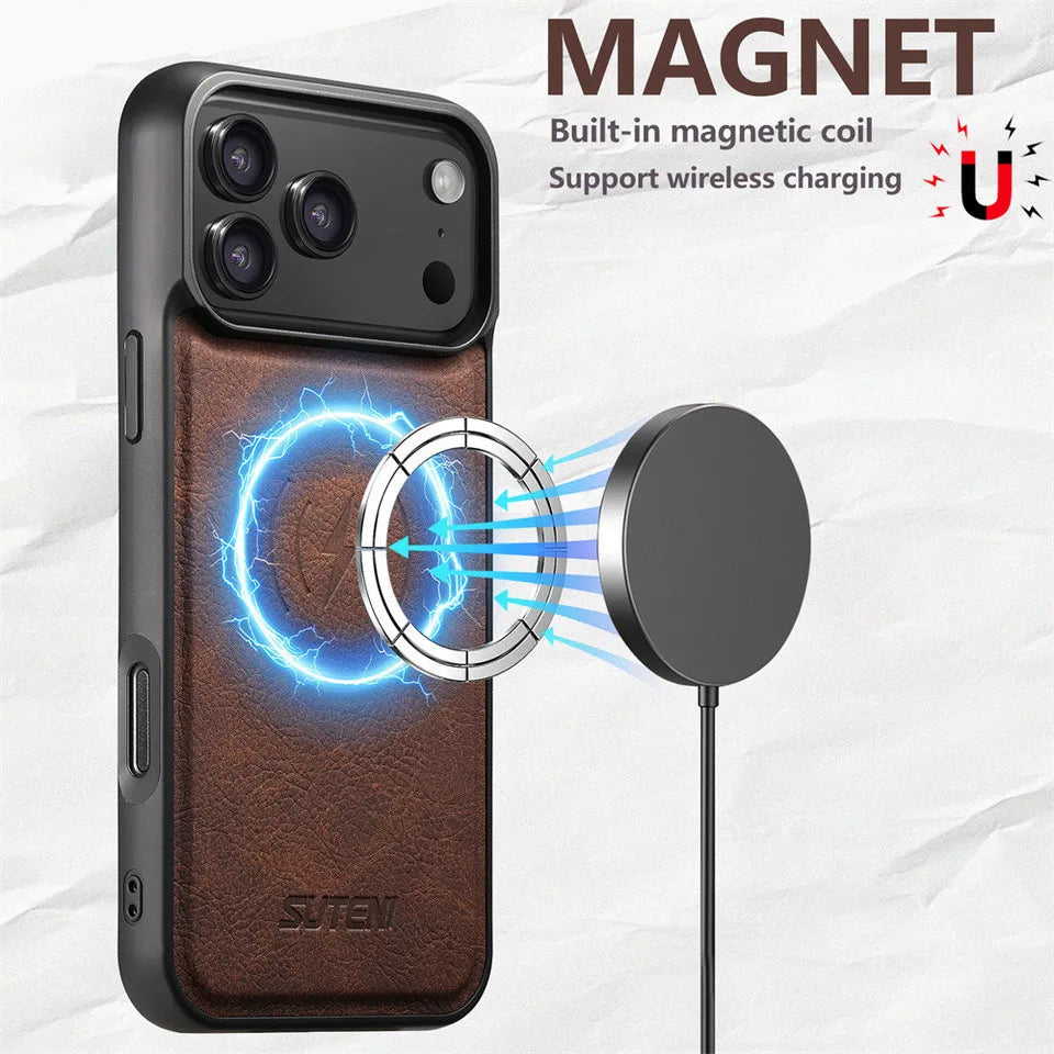 Premium Leather MagSafe Case for iPhone 17 Series