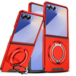 Samsung Galaxy Z Flip 7 Luxury Magnetic Charging Case with Ring Holder