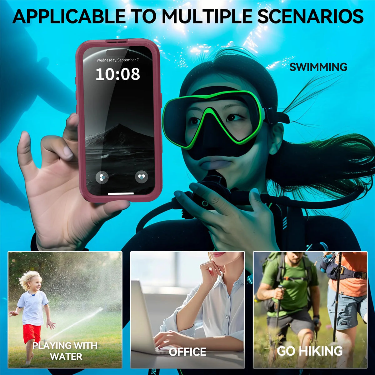 IP68 Waterproof MagSafe Case with Reinforced Corners for iPhone 18 Series