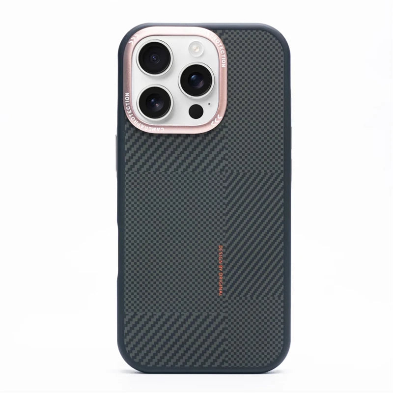 Carbon Fiber Matte MagSafe Phone Case for iPhone 16 Series