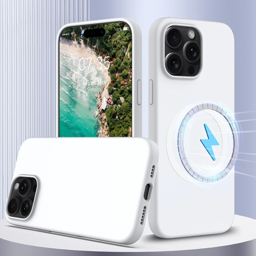 MagSafe-Compatible Silicone Protective Case for iPhone 17 Series