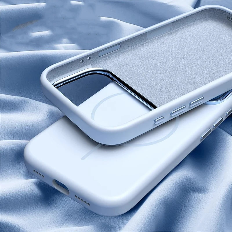 Shock-Resistant Liquid Silicone Case with Alloy Lens for iPhone 17 Series