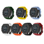 Carbon Fiber Protective Case with Silicone Band for Samsung Galaxy Watch Ultra 2