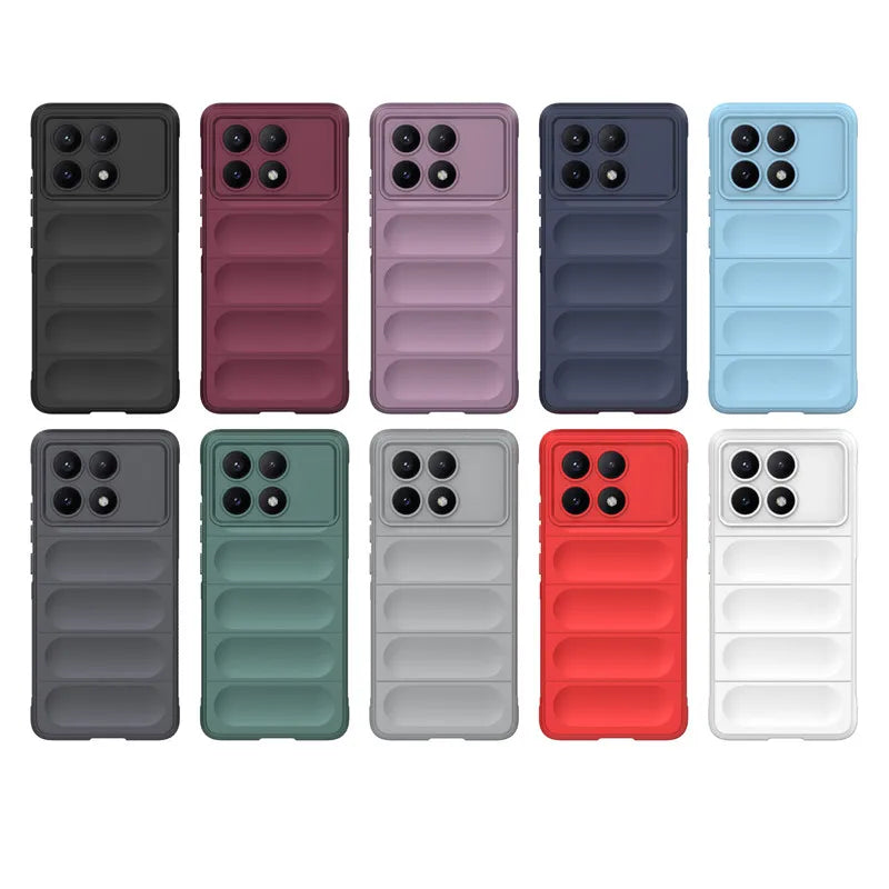 Soft Silicone Bumper Shield, Protective Case for Xiaomi Poco X6 and Poco X6 Pro