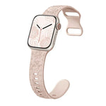 Floral Rose Engraved Bracelet Strap for Apple Watch