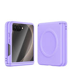 Luxury Magnetic Vegan Leather Case with Screen Protector for Samsung Galaxy Z Flip 8