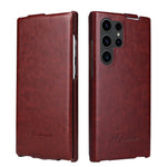 Retro Vertical Leather Flip Case for Samsung Galaxy S26 Series