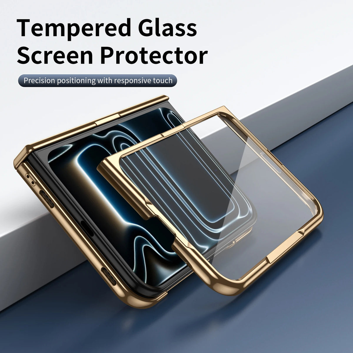 Synthetic Leather Anti-Shock Case with Raised Camera Ring for iPhone Duo