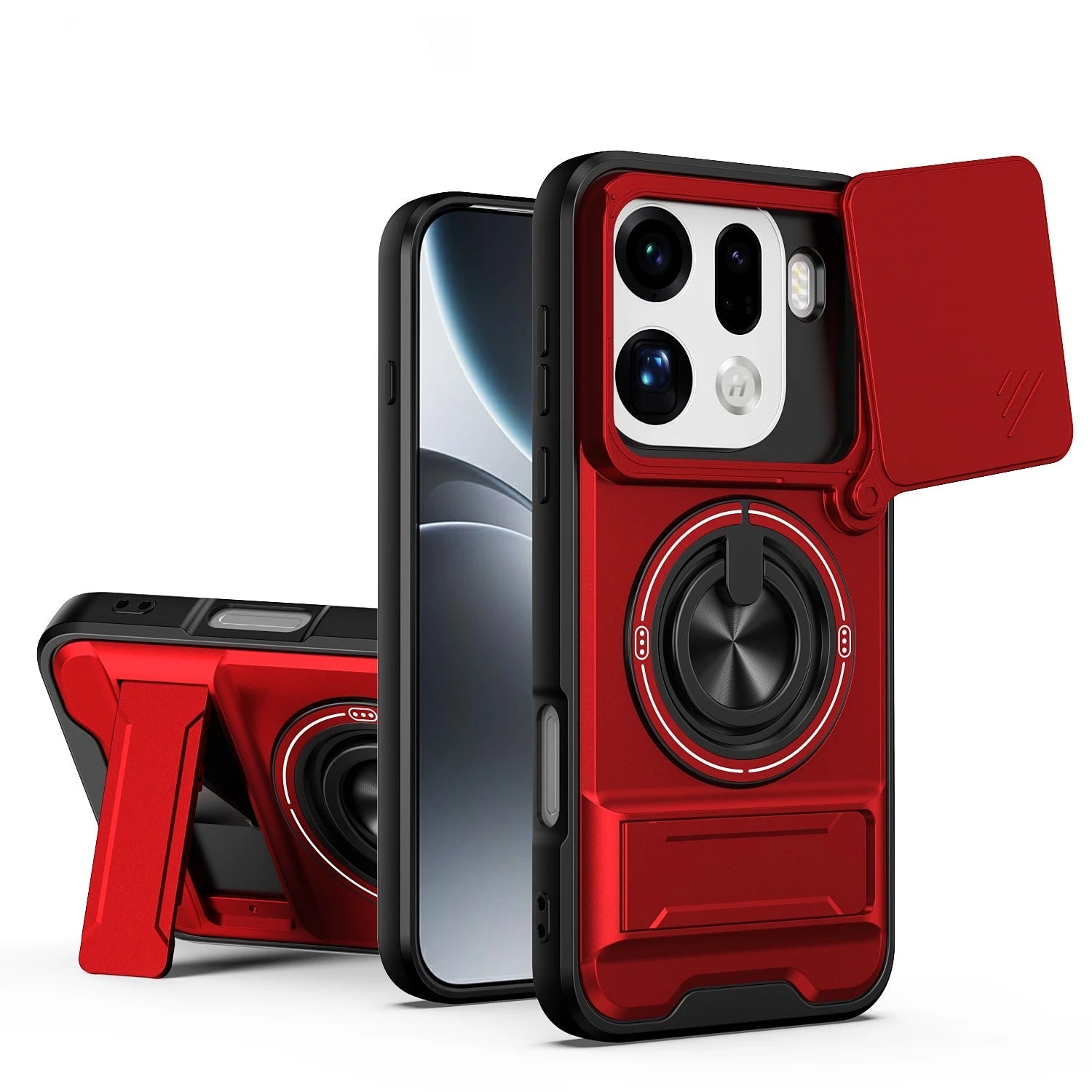 Luxury Protective Case with Rotating Ring Holder for OPPO Find X9 / X9 Pro