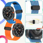 Silicone Carbon Fiber Strap with Magnetic Clasp for Samsung Galaxy Watch Ultra and Samsung Galaxy Watch Ultra (2025)