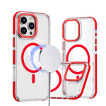 iPhone 16 Series Colorful Transparent MagSafe Case with Aluminum Buttons