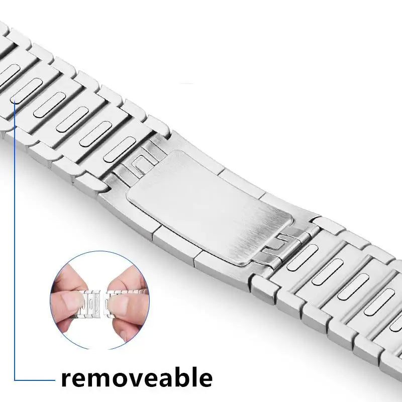Adjustable Stainless Steel Link Bracelet for Apple Watch
