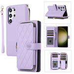 Premium Quilted Leather Crossbody Wallet Case for Samsung Galaxy S26 Series