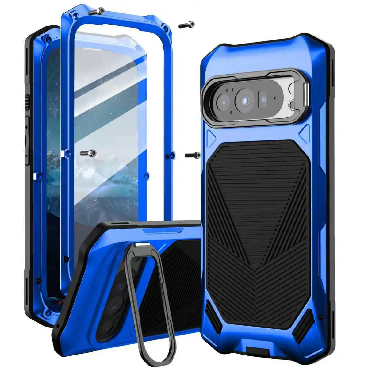 Military-Grade Shockproof Metal Case with Adjustable Kickstand for Google Pixel 10 Series