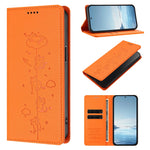 Embossed Cute Cat Flip Wallet Leather Case for iPhone 17 Series