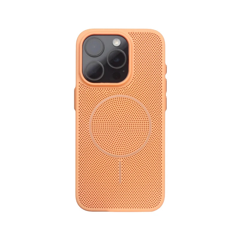 Ultrathin Grid Mesh Cooling Hard PC MagSafe Case for iPhone 15 Series