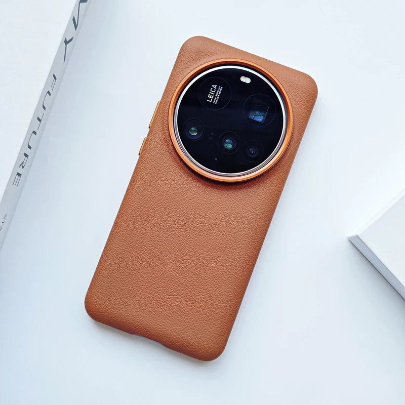 Xiaomi 15 Ultra Protective PU Case with Anti-Drop Hard Shell & Metal Camera Frame