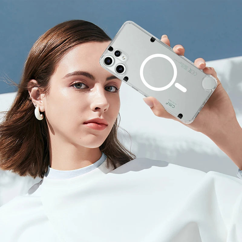 Anti-Fingerprint Transparent Magnetic Case for Nothing CMF Phone 2 Pro