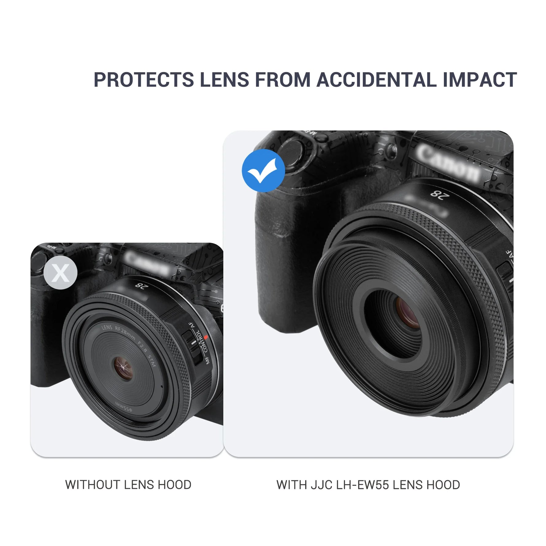 JJC Metal Lens Hood for Canon RF 28mm f/2.8 STM