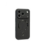 Shockproof Lychee PU Leather MagSafe Case for iPhone 17 Series