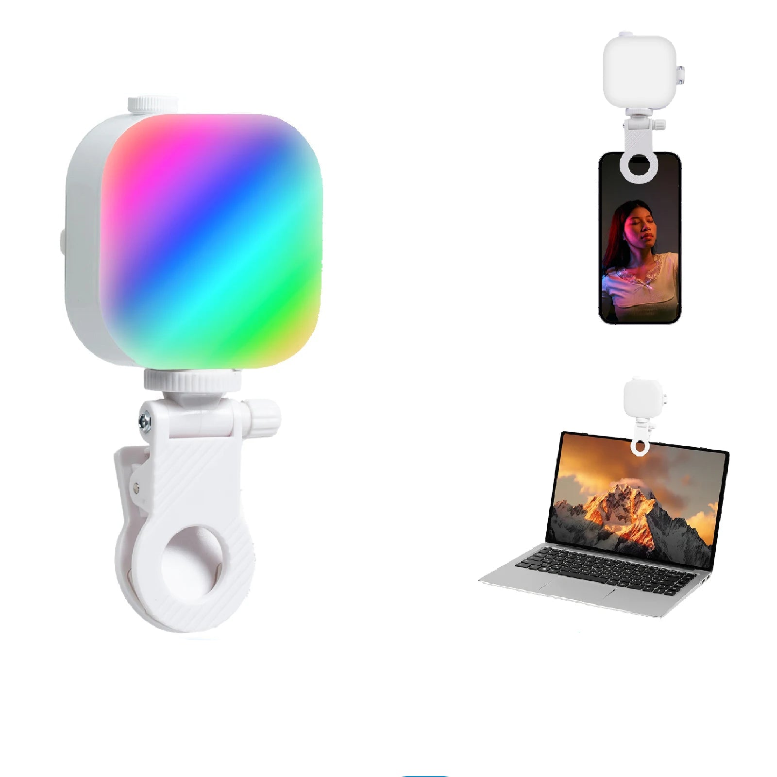 TELESIN Magnetic Clip-On Selfie Ring Light