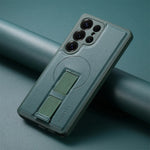 Samsung Galaxy S25 Series Magnetic Phone Case with Leather Wrist Strap