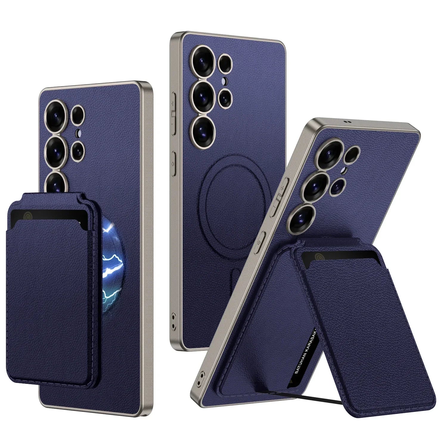 Slim PU Leather Case with Card Slot for Samsung Galaxy S25 Series