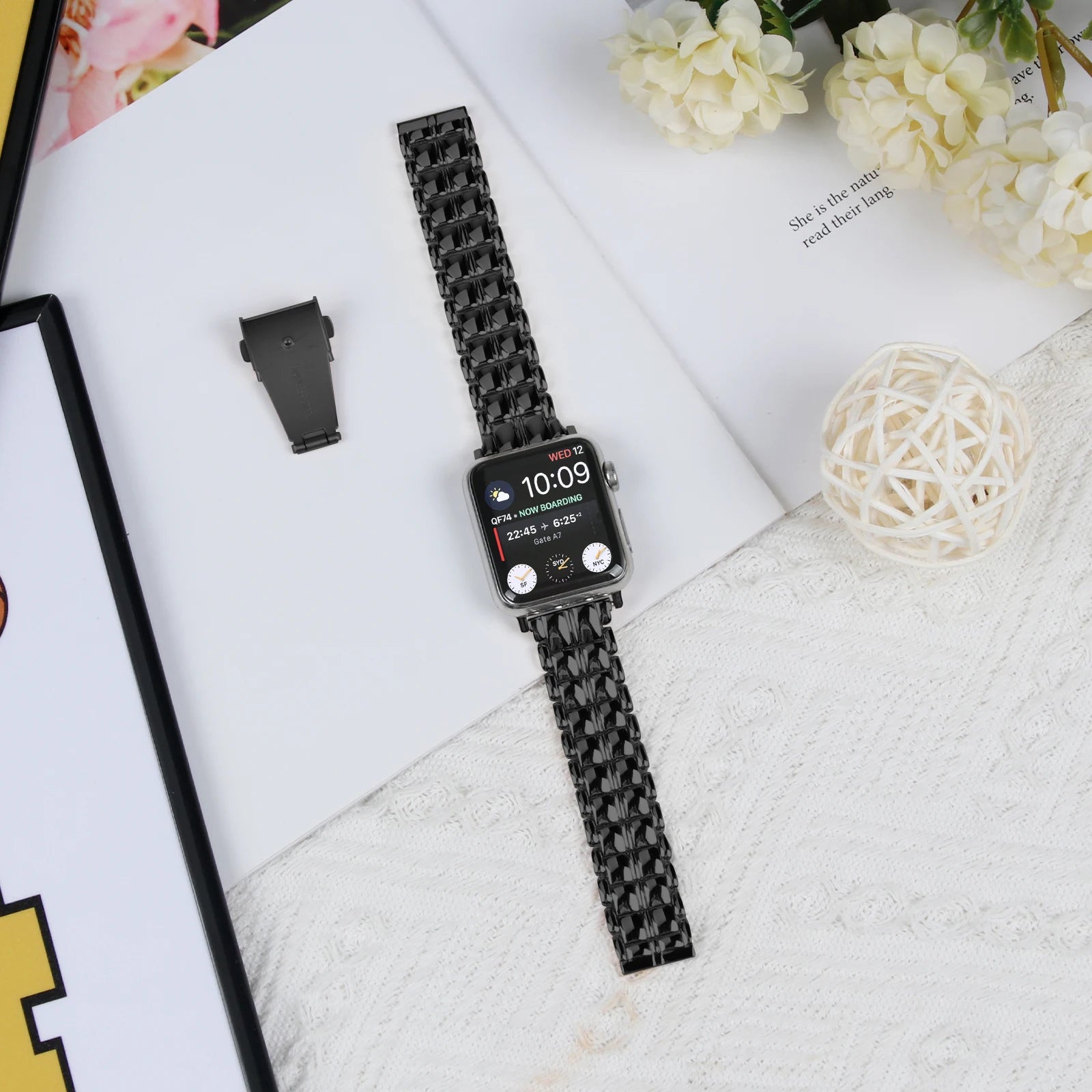 Slim Stainless Steel Band for Apple Watch
