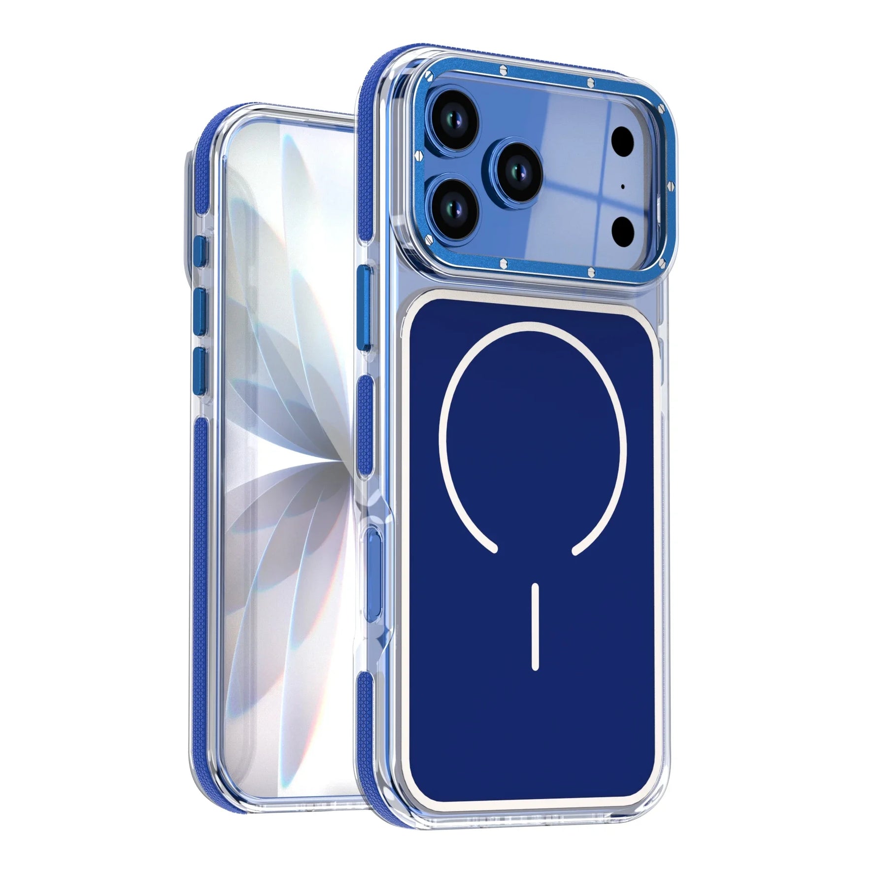Luxury Two-Tone Border Clear MagSafe Case for iPhone 17 Series