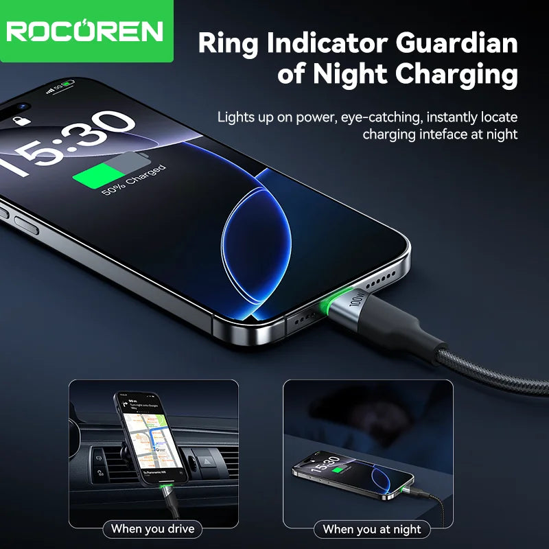 Rocoren 100W USB-C Fast Charge Cable
