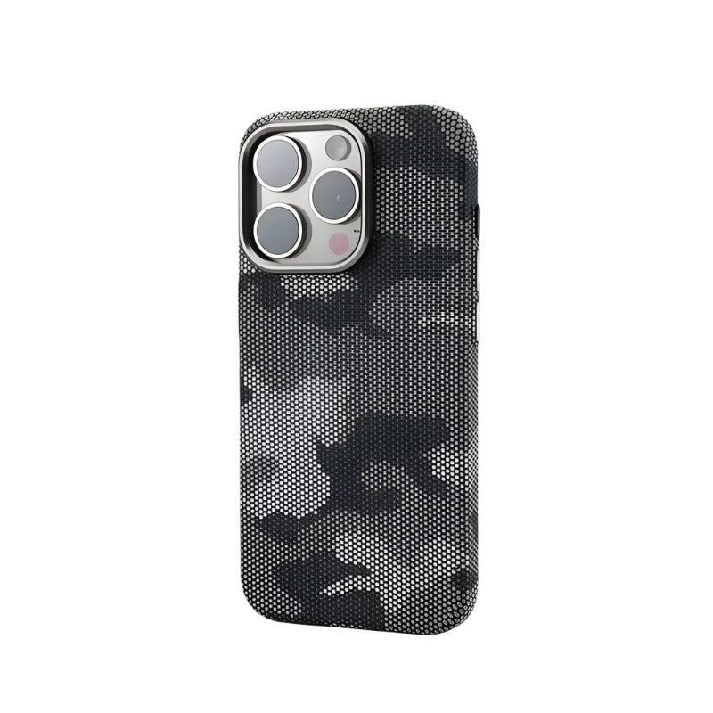 Rugged Camouflage Graffiti MagSafe Case with Alloy Lens Frame for iPhone 16 Series